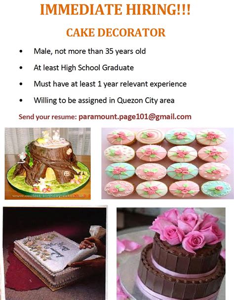 Sort by relevance - date. . Cake decorator jobs